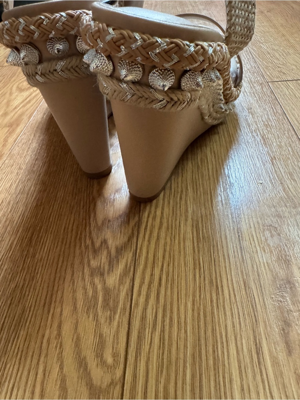 Charles by Charles David Beige Espadrille Wedge Sandals - Picture 2 of 5